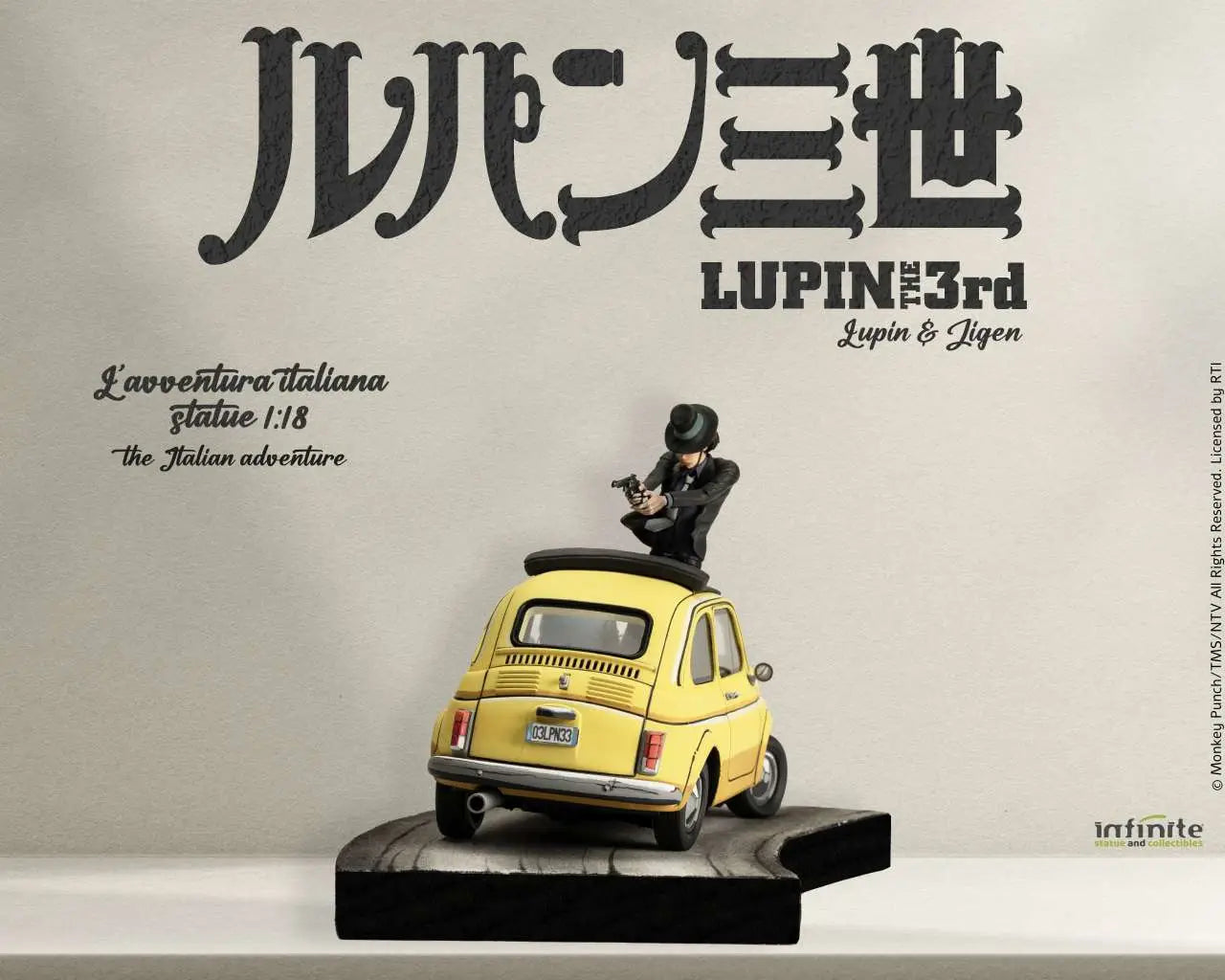 LUPIN 3RD THE ITALIAN ADVENTURE LUPIN JIGEN 1/18 Estatua