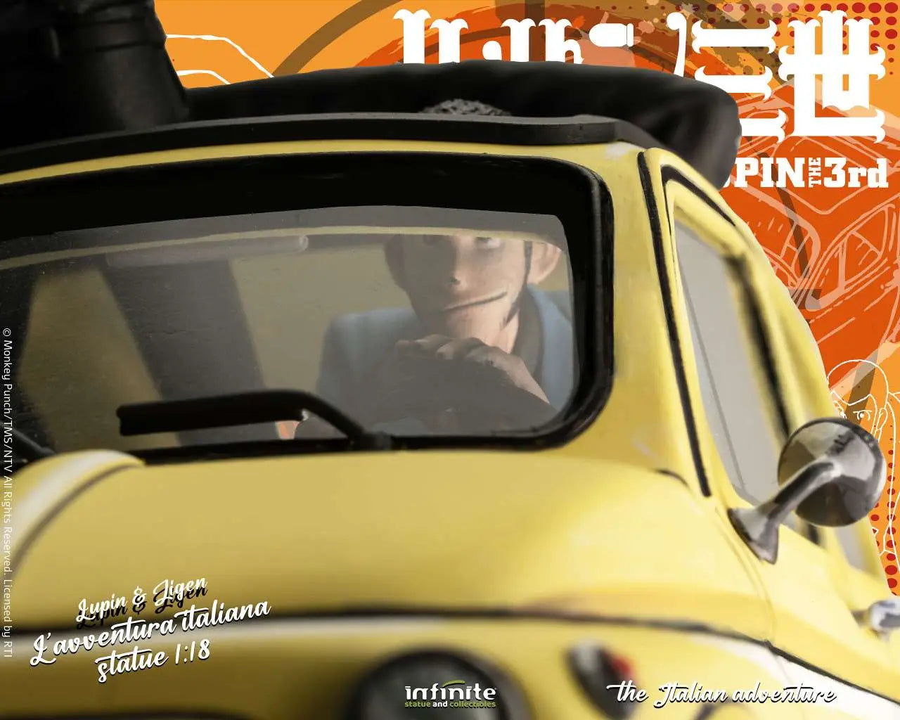 LUPIN 3RD THE ITALIAN ADVENTURE LUPIN JIGEN 1/18 Estatua