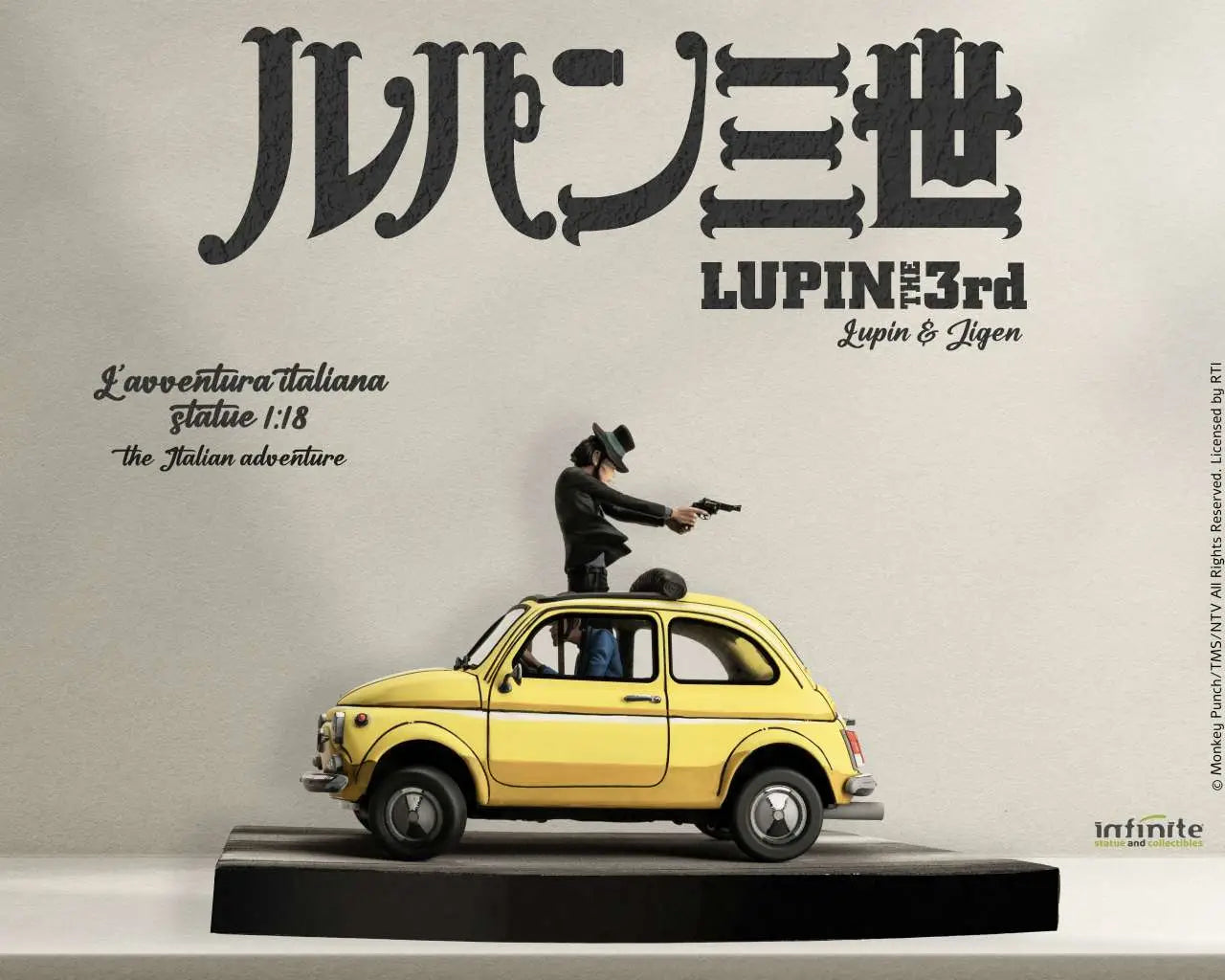 LUPIN 3RD THE ITALIAN ADVENTURE LUPIN JIGEN 1/18 Estatua