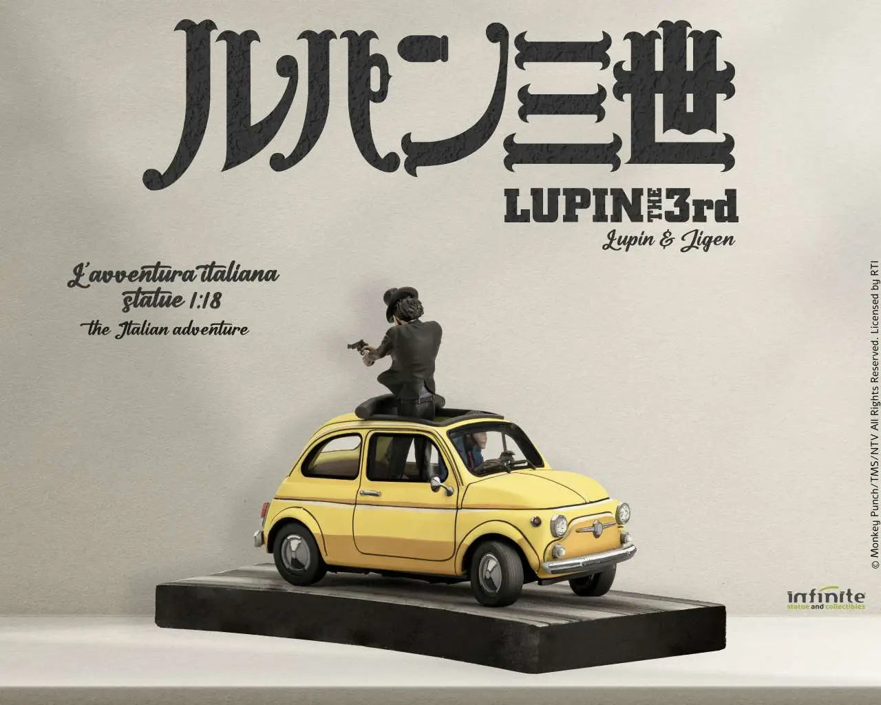 LUPIN 3RD THE ITALIAN ADVENTURE LUPIN JIGEN 1/18 Estatua