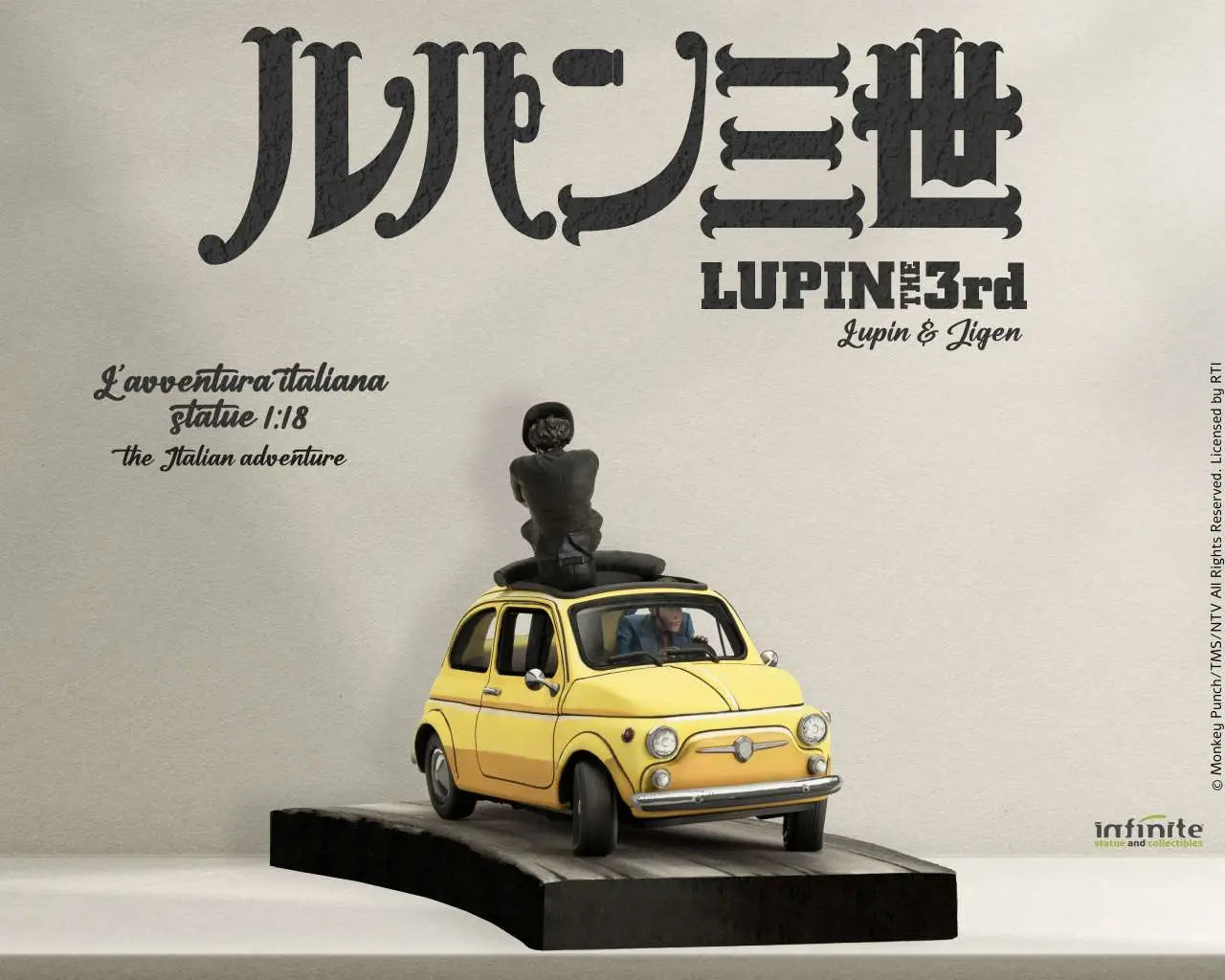 LUPIN 3RD THE ITALIAN ADVENTURE LUPIN JIGEN 1/18 Estatua