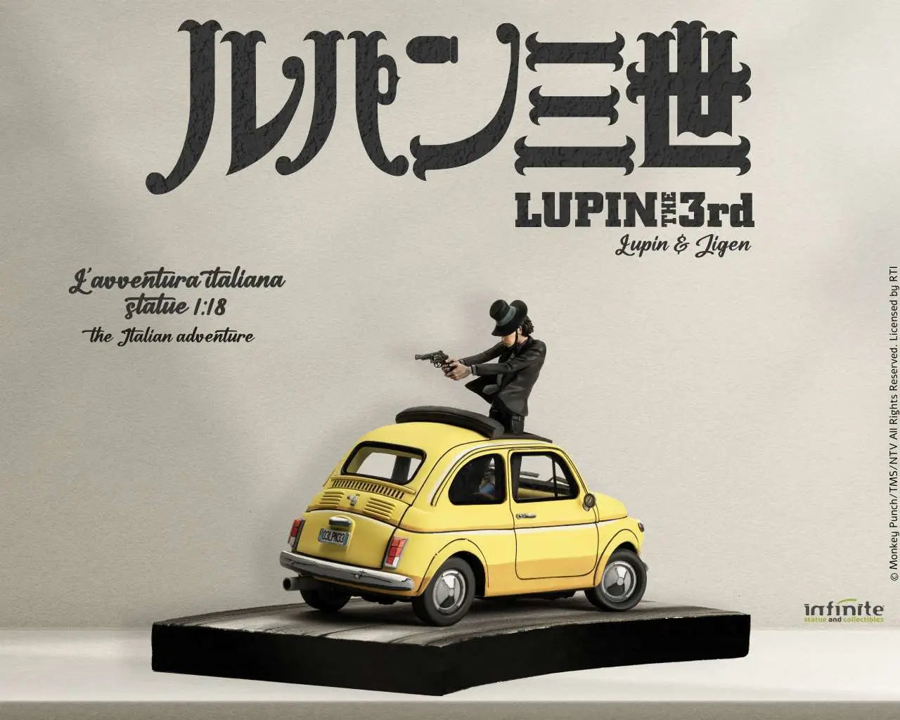 LUPIN 3RD THE ITALIAN ADVENTURE LUPIN JIGEN 1/18 Estatua