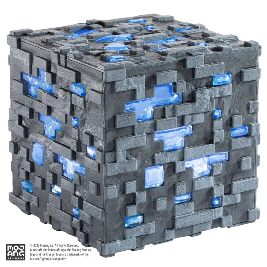 Minecraft Replica Illuminating Diamond Ore Cube 10 cm
