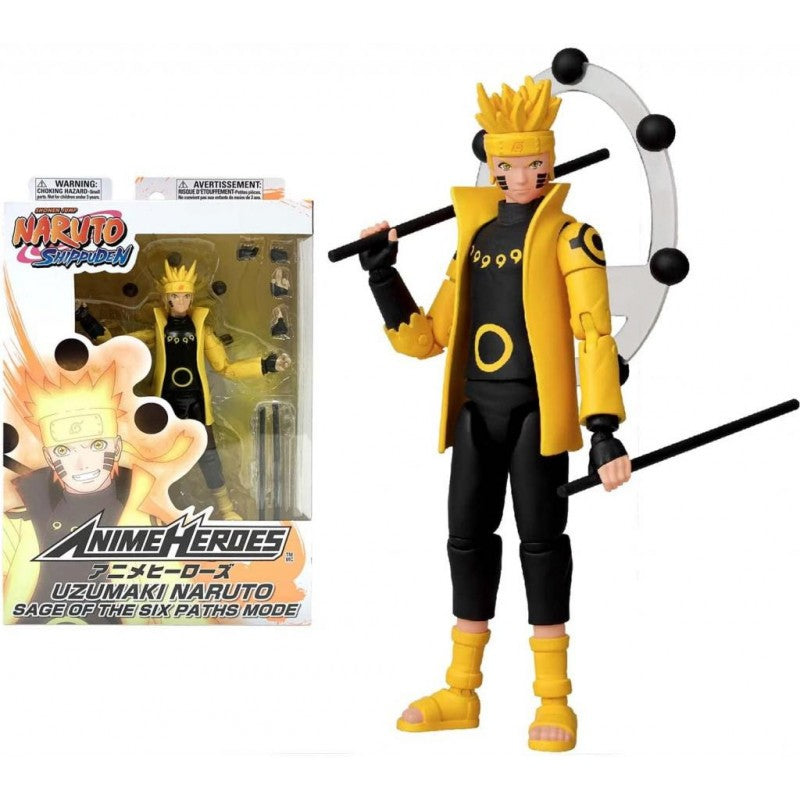 Figura bandai naruto shippuden anime heroes uzumaki naruto modo sabio