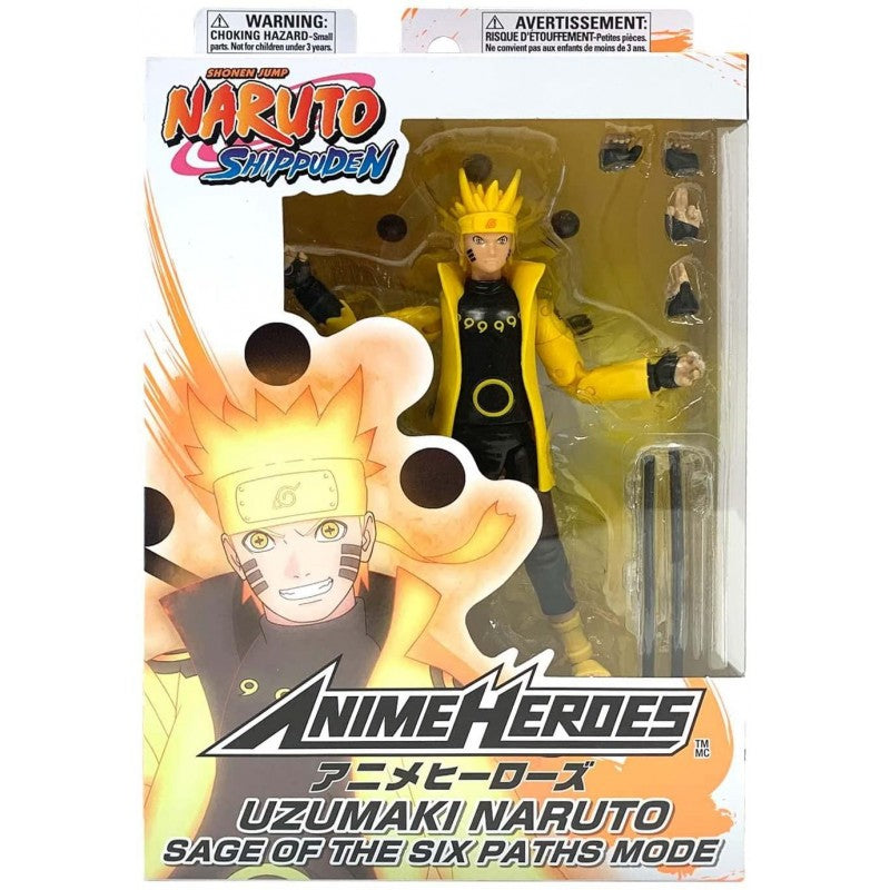 Figura bandai naruto shippuden anime heroes uzumaki naruto modo sabio