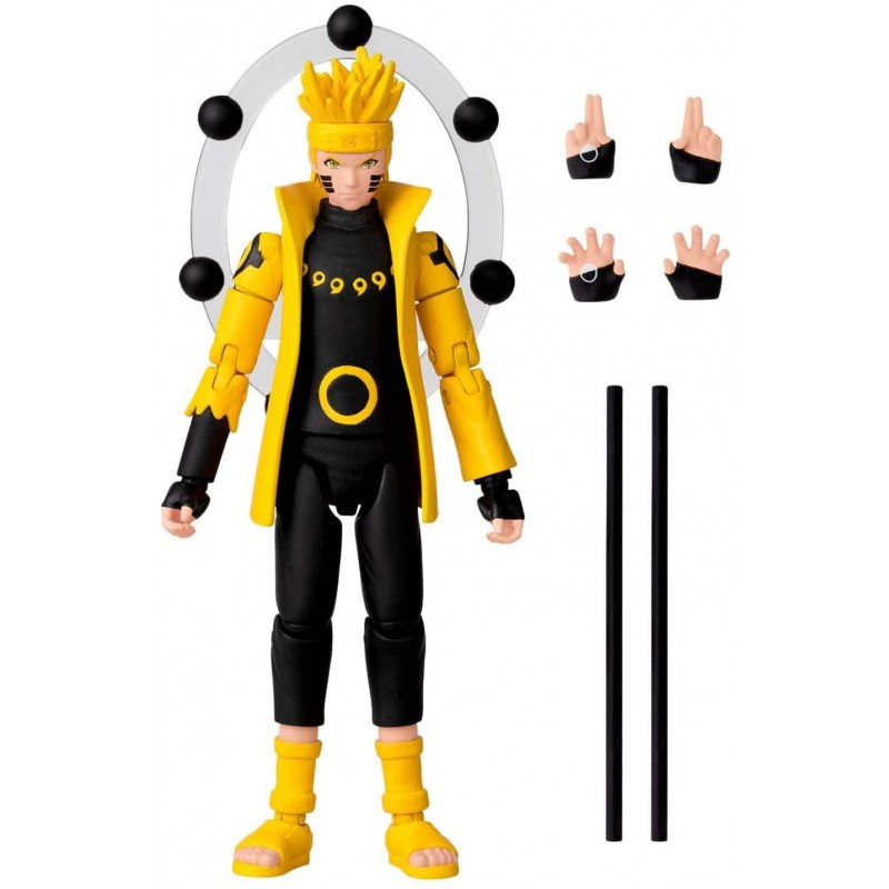 Figura bandai naruto shippuden anime heroes uzumaki naruto modo sabio