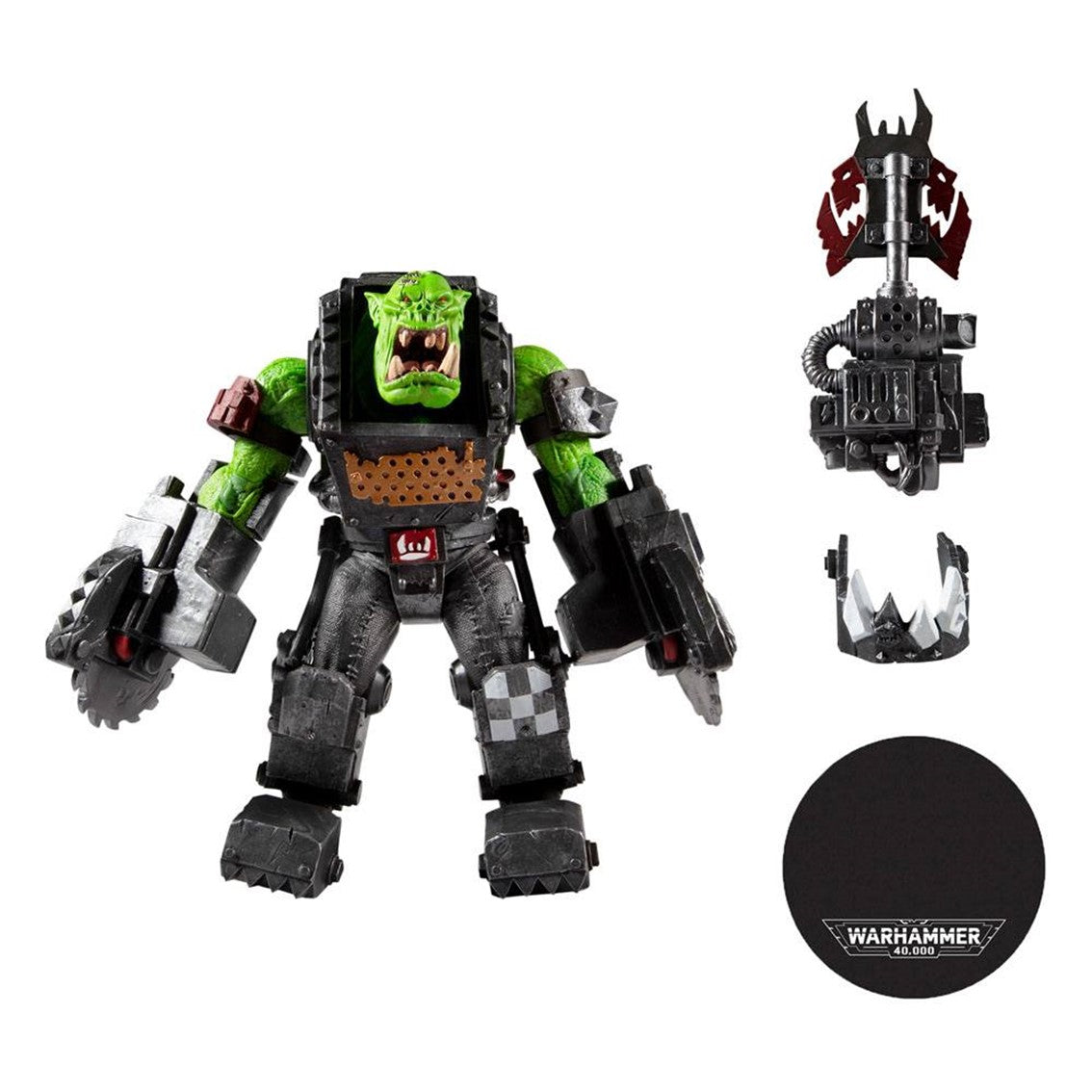 Figura mcfarlane toys warhammer 40k ork meganob con sierra circular