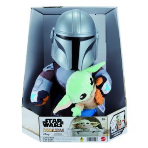 Peluche mattel star wars clan de dos mandalorian y grogu Frikytopia