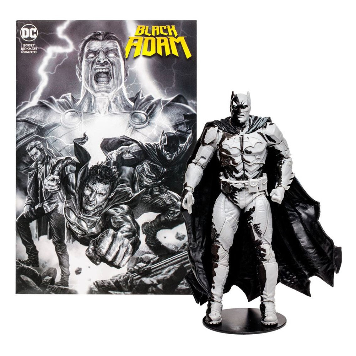Figura y comic mcfarlane toys dc comics black adam batman line art variant