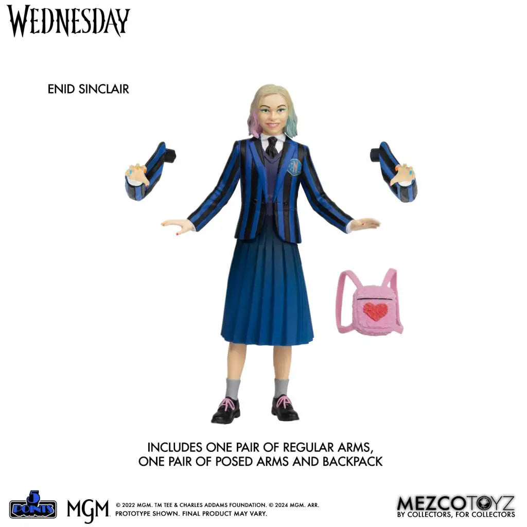 Pack 2 figuras mezco toyz wednesday 5 points wednesday & enid