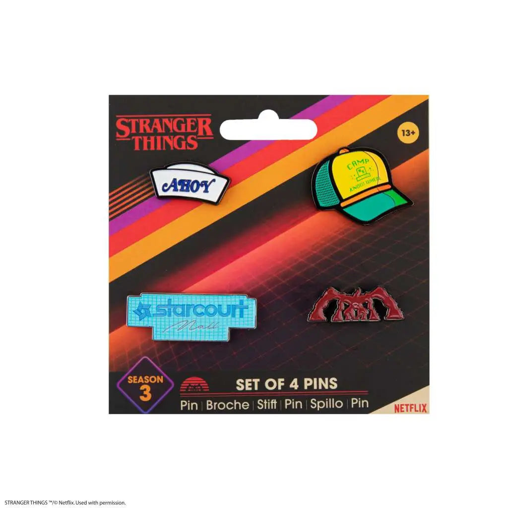 STRANGER THINGS SEASON 3 Pin SET (4) Frikytopia