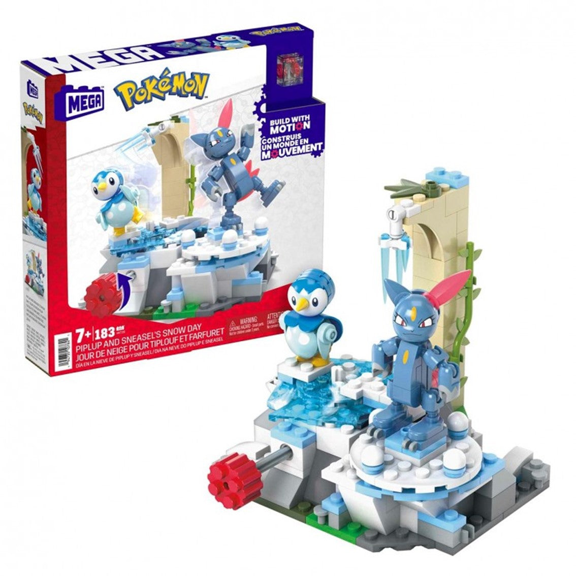 Figura mattel mega construx pokemon piplup sneasel se relajan