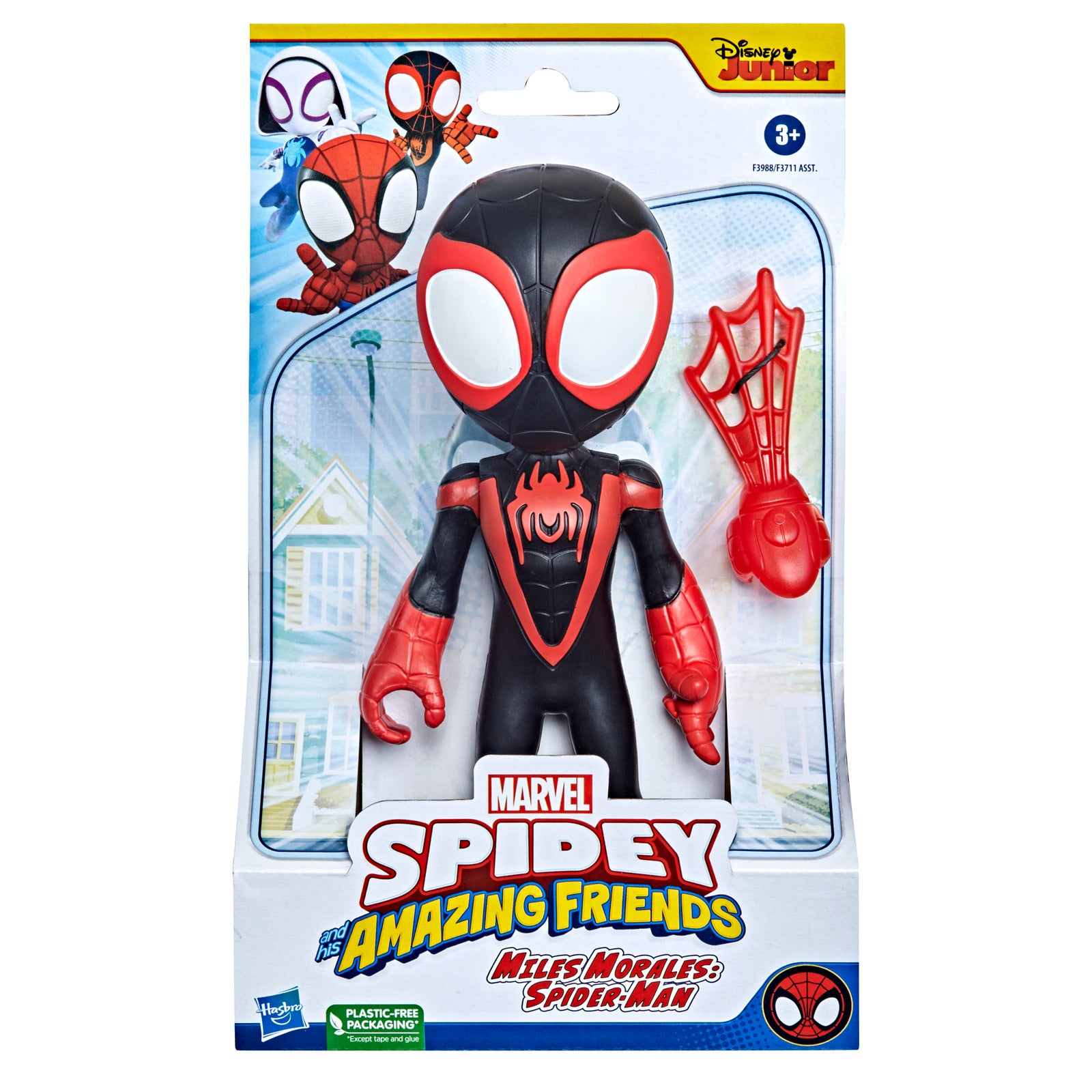 Figura gigante hasbro marvel spidey amazing friends miles morales