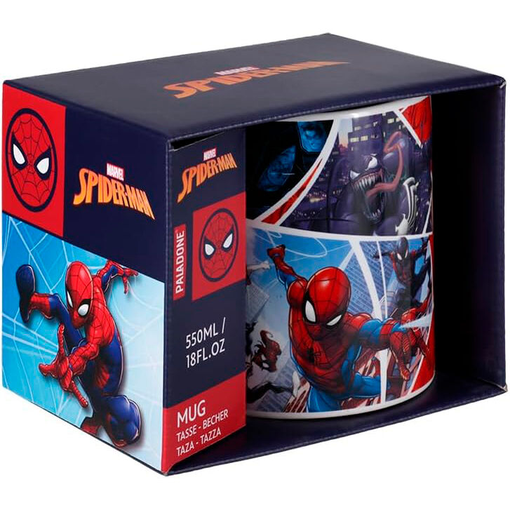 Taza xl paladone spider man pagina de comic