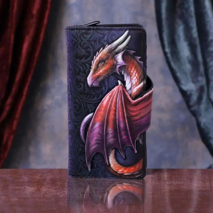 DRAGON TAKE FLIGHT RED EMBOSSED Cartera Frikytopia