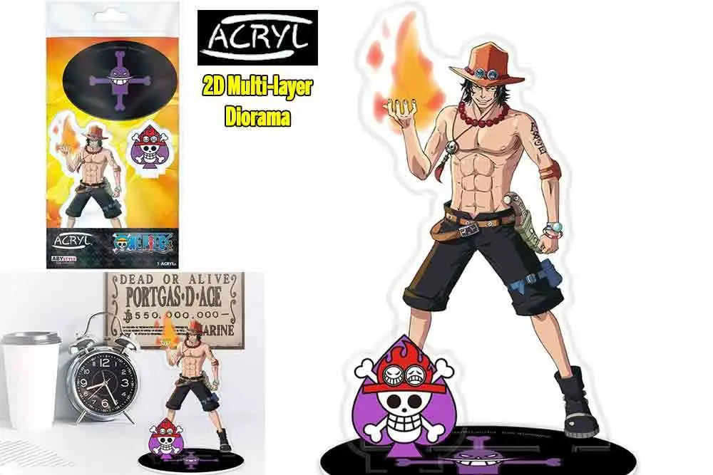 ONE PIECE PORTGAS D ACE DIORAMA EM ACRÍLICO Frikytopia