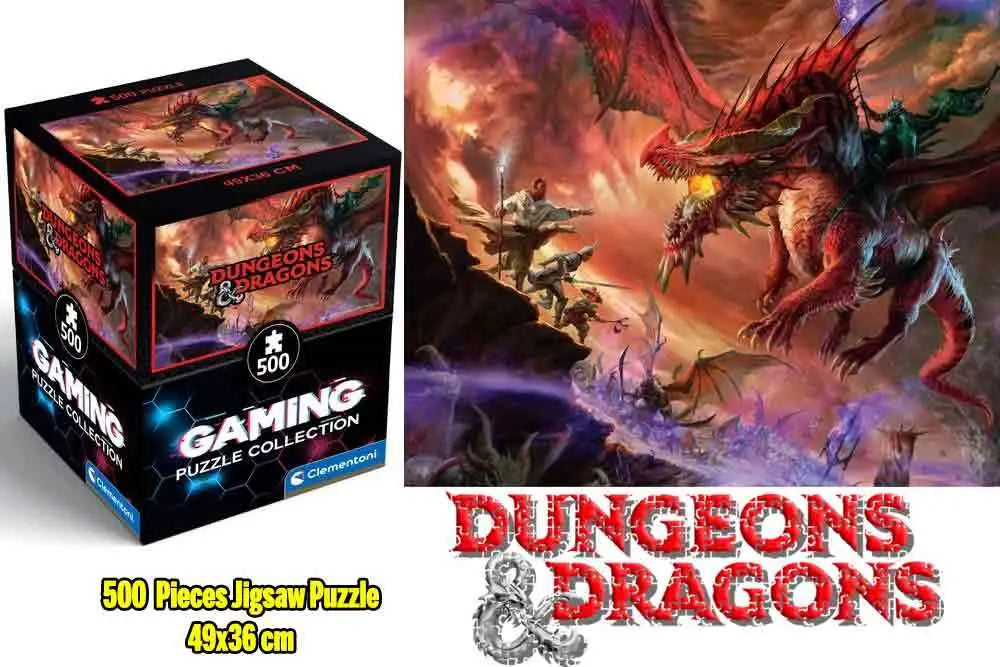 Gaming Puzle Collection - Cube500 Dungeons & Dragons: Kansaldi on Red Dragon  - Jigsaw Puzle 500 Pcs Frikytopia