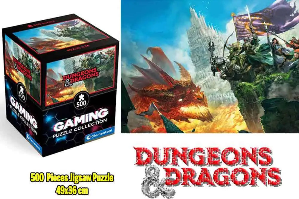 Gaming Puzle Collection - Cube500 Dungeons & Dragons: DRAGONFIRE - Jigsaw Puzle 500 Pcs Frikytopia
