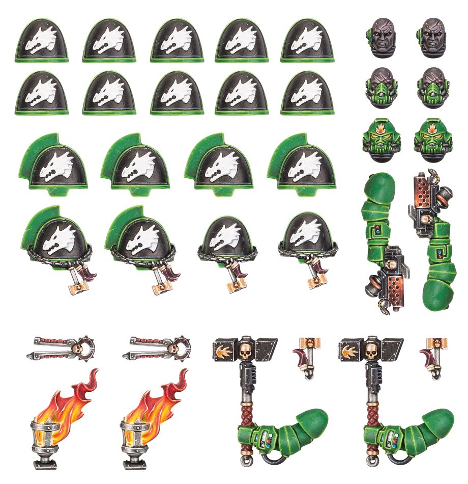 Mejoras y calcomanías de Salamanders Primaris