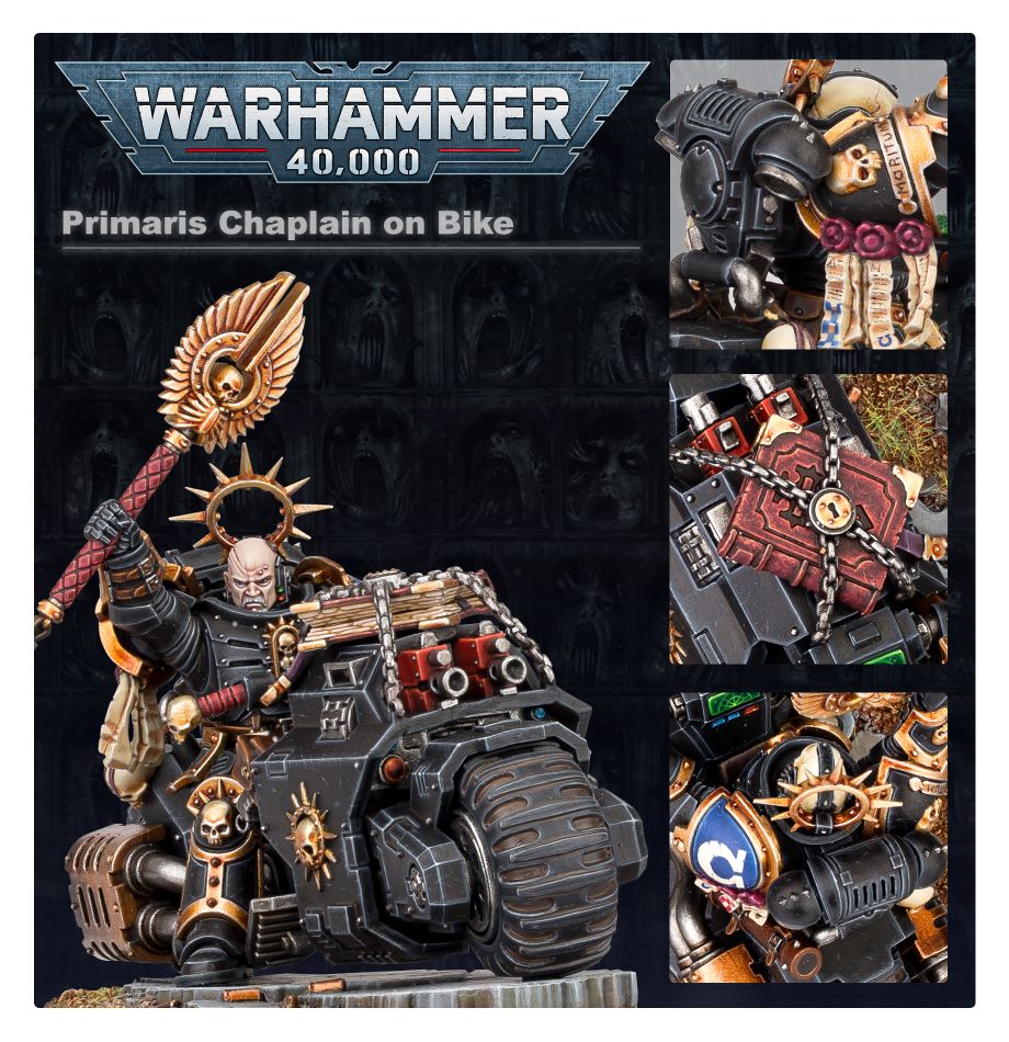 SPACE MARINES: CAPELÃO PRIMARIS EM MOTO