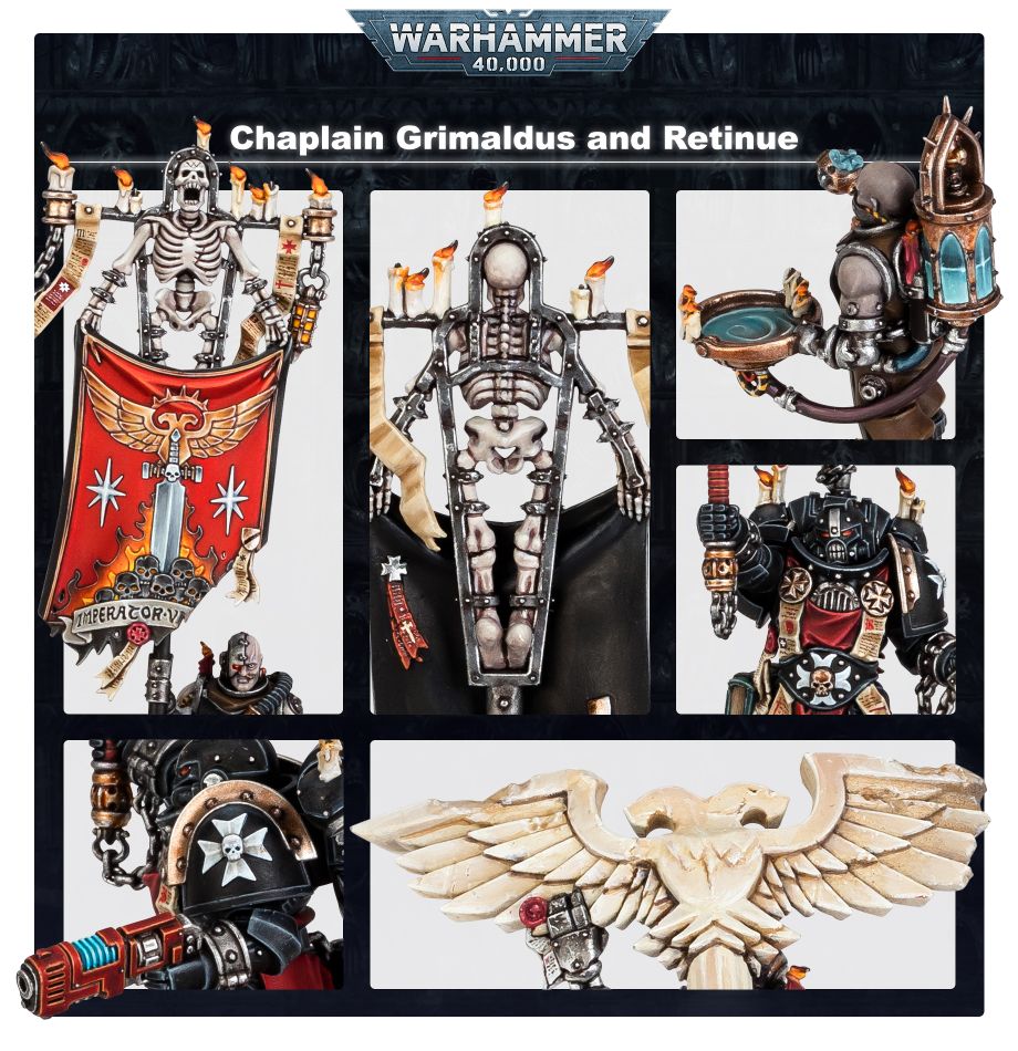 BLACK TEMPLARS: CAPELÃO GRIMALDUS E ESCOLTA