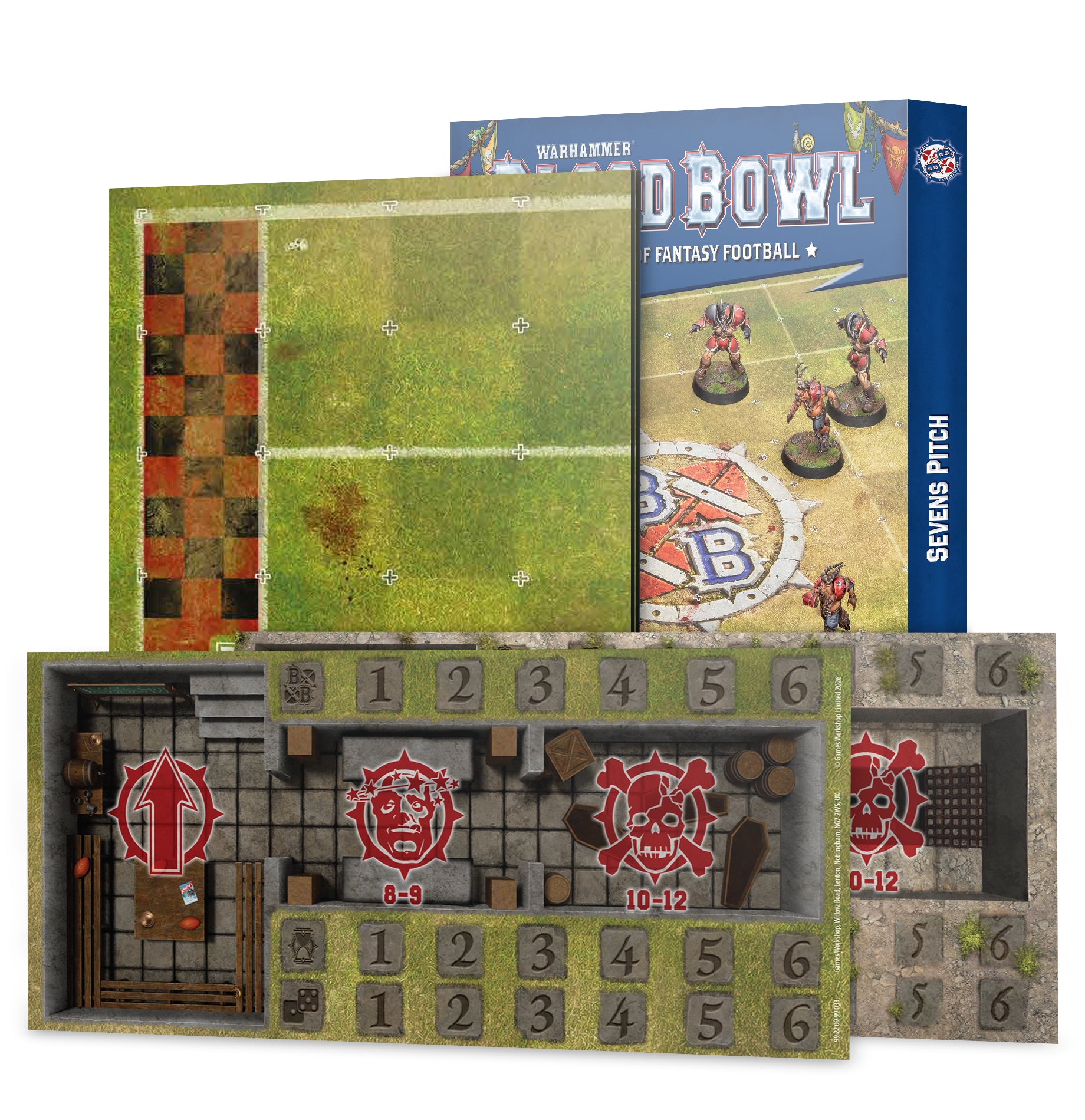Blood Bowl Sietes: campo y banquillos de doble cara Frikytopia