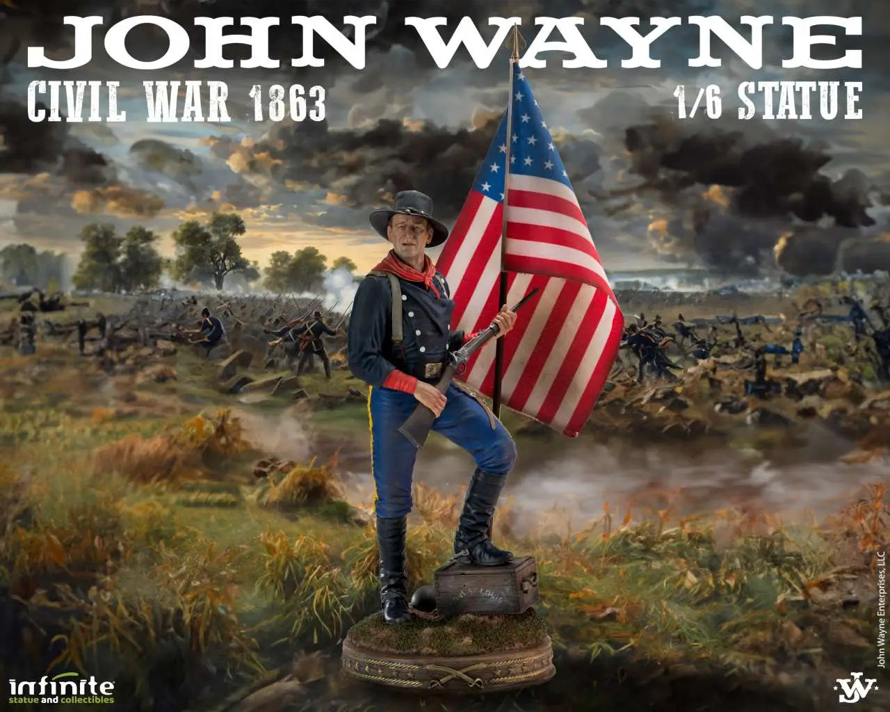 JOHN WAYNE CIVIL WAR 1863 1/6 Estatua Frikytopia