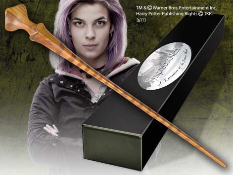 Replica the noble collection harry potter nymphadora tonks varita con caja y placa de identificacion Frikytopia