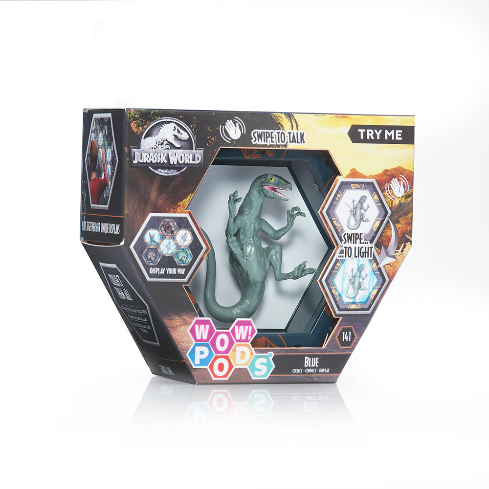 Figura wow! pod jurassic world blue sfx con sonido Frikytopia