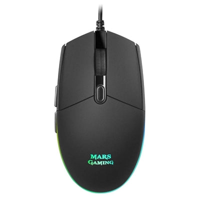 Mouse raton mars gaming mmg optico usb 6 botones 3200ppp rgb negro Frikytopia