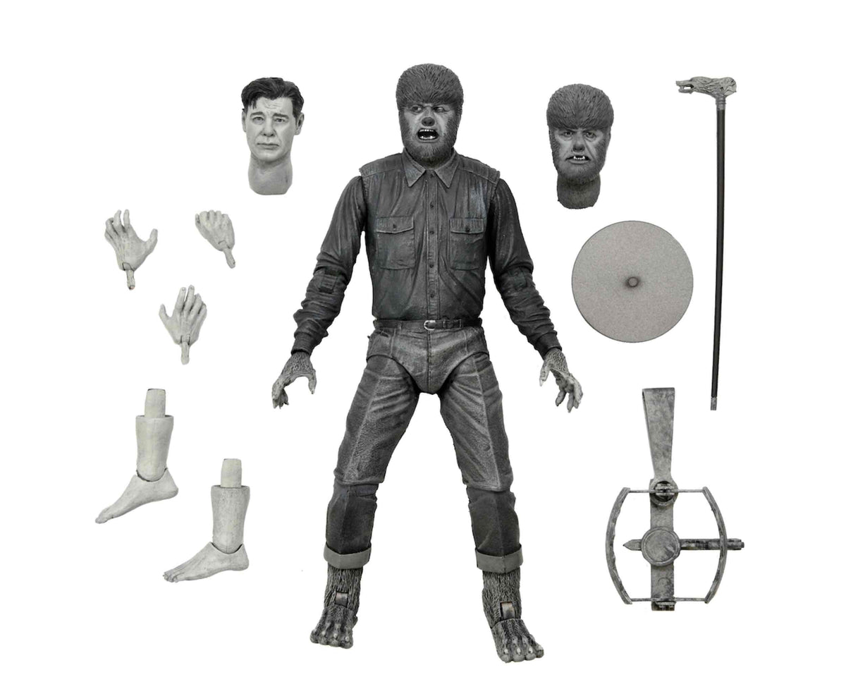 Figura neca universal monster scale action ultimate wolf b w