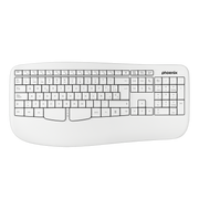 Phoenix k201 teclado ergonómico inalámbrico 2.4ghz blanco