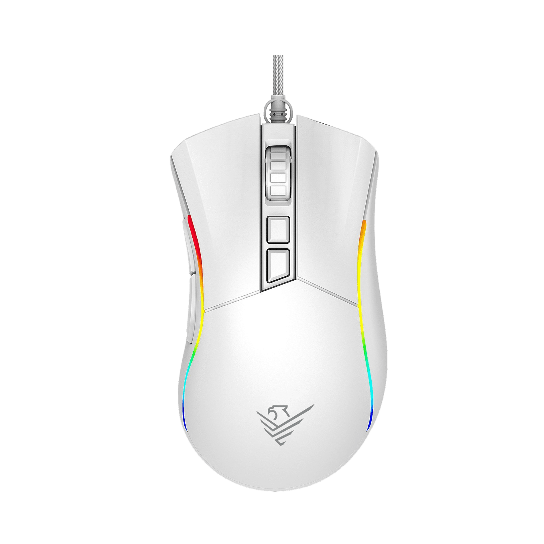 Ratón phoenix gaming void 12000 dpi de alto rendimiento blanco rgb usb configurable Frikytopia