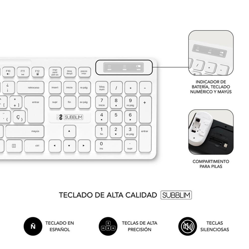 Teclado + raton subblim subkbc - cssw11 inalambrico Frikytopia