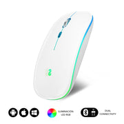 Raton inalambrico subblim submo - ldflat2 blanco