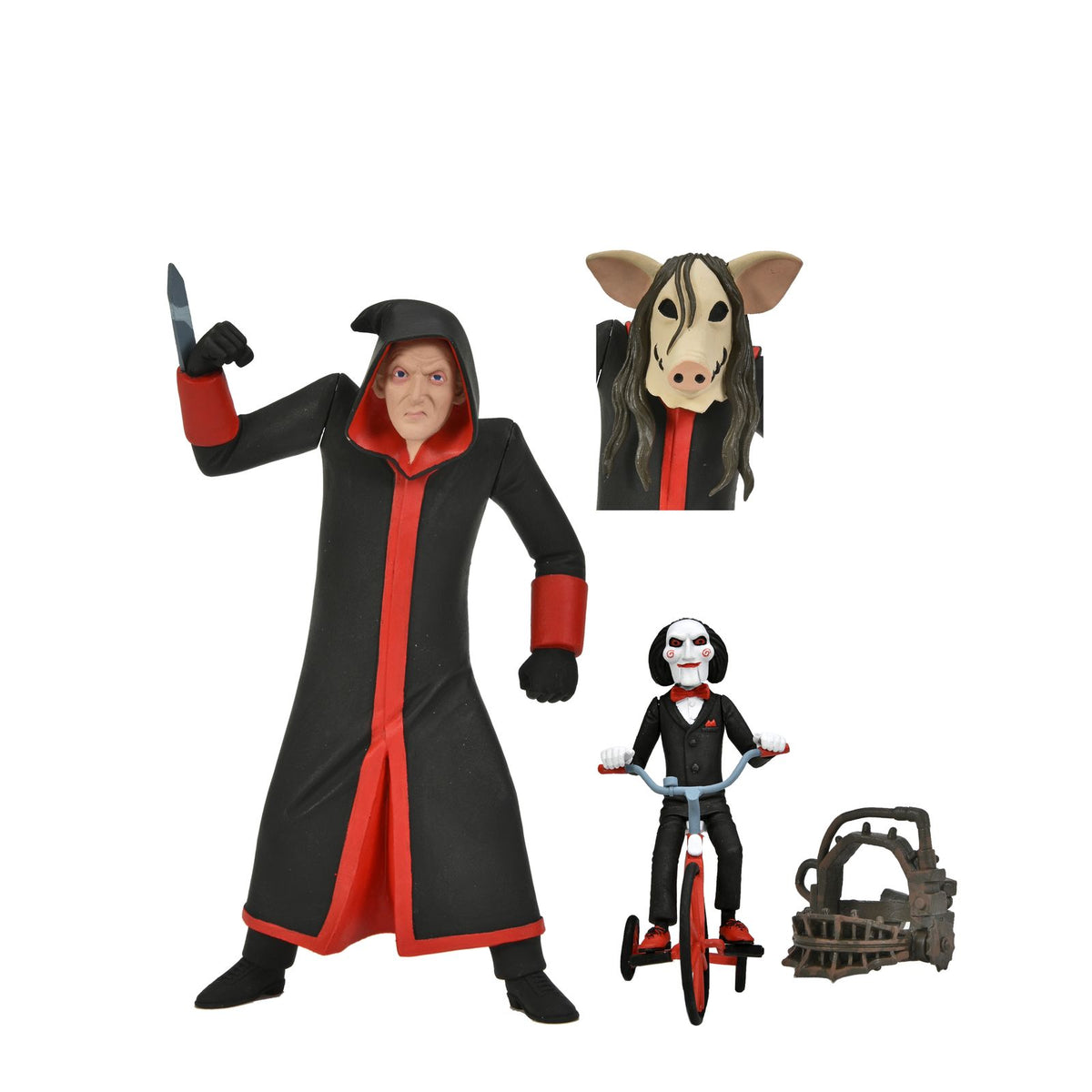Saw Toony Terrors Figura Jigsaw Killer with Billy and Tricycle Boxed Set 15 cm