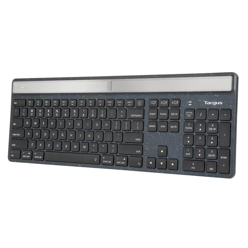 Teclado inalambrico targus akb868es ecosmart solar keyboard antimicrobiano bluetooth full size usb - c negro Frikytopia