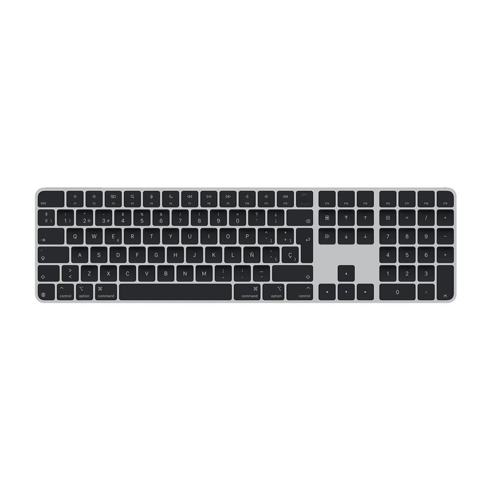 Teclado apple magic keyboard inalambrico touch id + numerico teclas negras Frikytopia