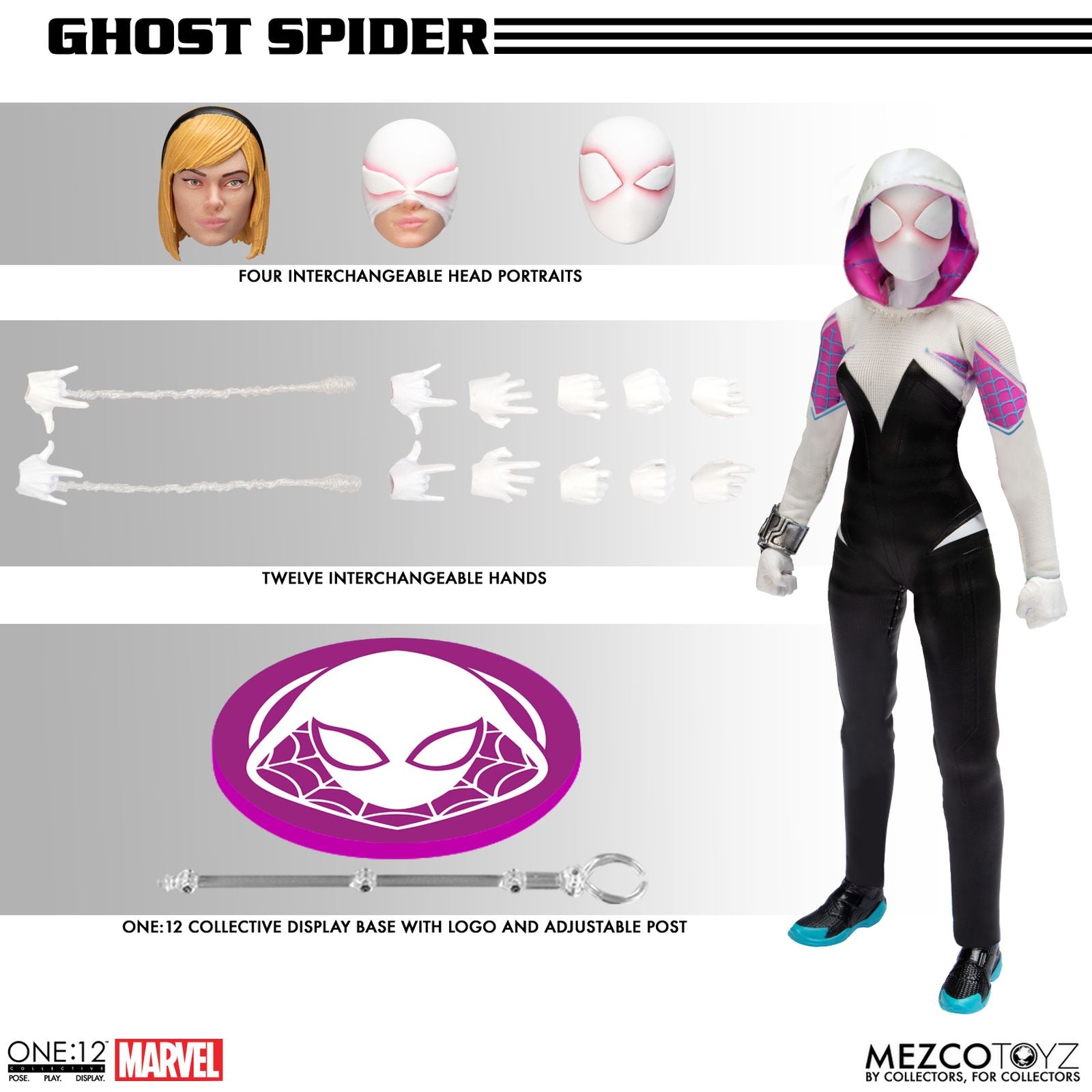 Ghost - spider fig 16 cm marvel one:12 collective Frikytopia