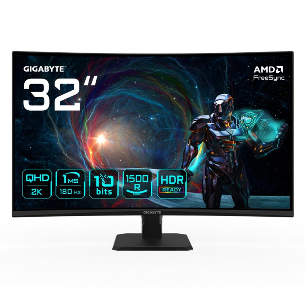 Monitor curvo gaming gigabyte gs32qca 31.5 pulgadas qhd 180hz Frikytopia