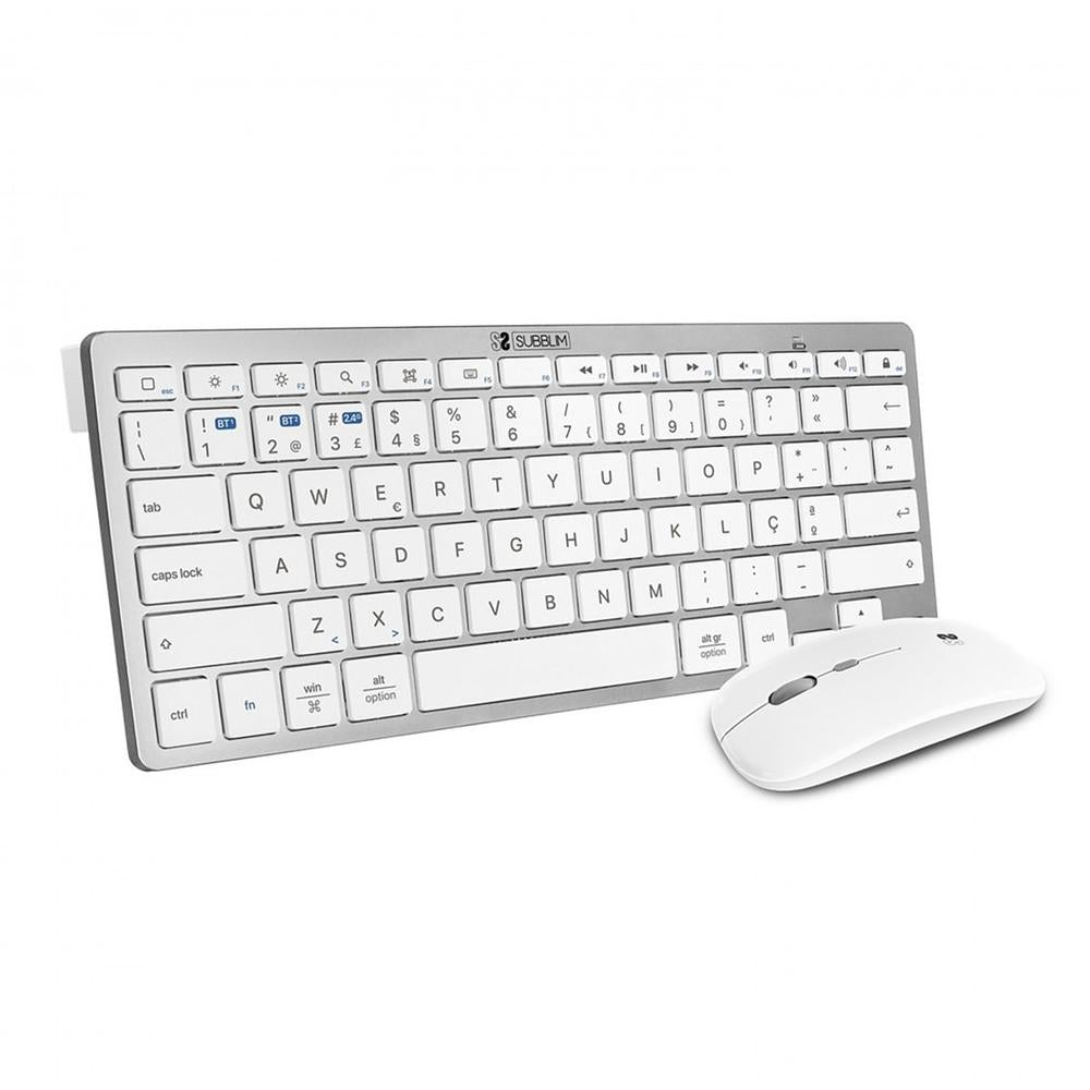 Teclado + raton subblim combo plata portugues Frikytopia