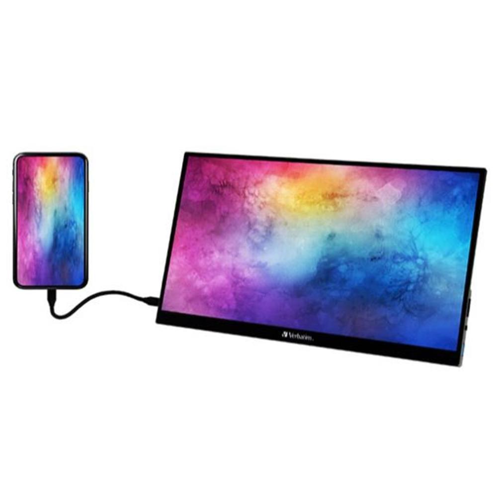 Monitor led portatil 14 pulgadas verbatim ips -  fhd -  hdmi -  usb tipo c -  60hz -  6ms Frikytopia