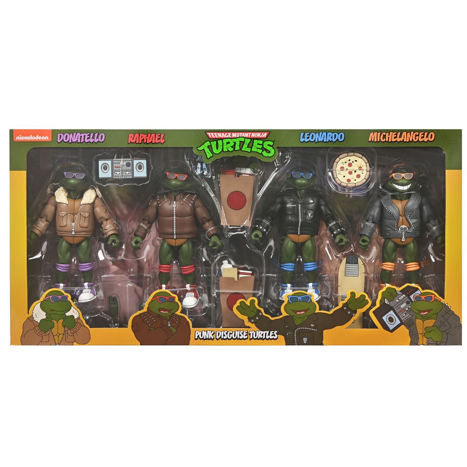Tortugas Ninja (Cartoon) Figuras Paquete de 4 Punk Turtles 18 cm