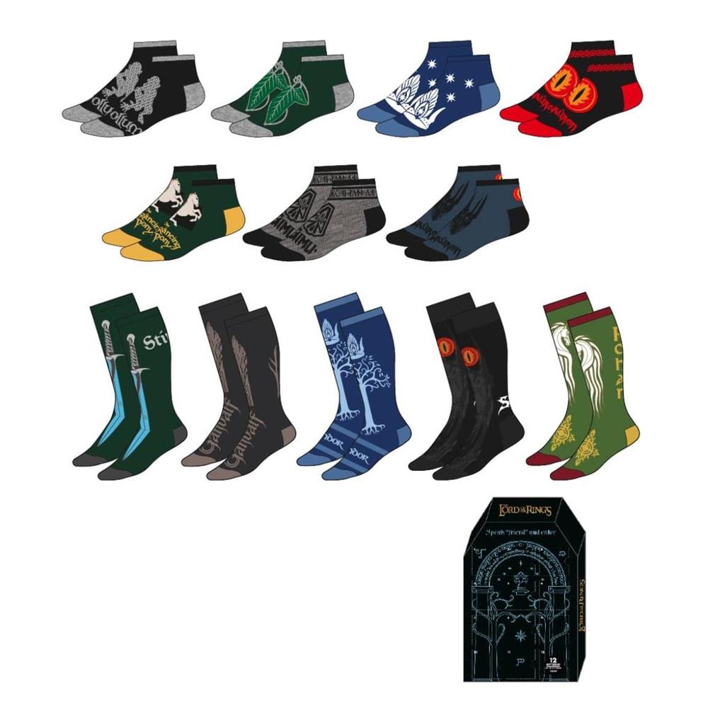 El Señor de los Anillos Calcetines Pack de 12 38-45