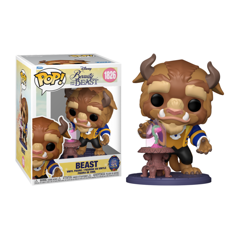 La bella y la bestia Figura POP! Premium Vinyl Beast with Enchanted Rose 15 cm