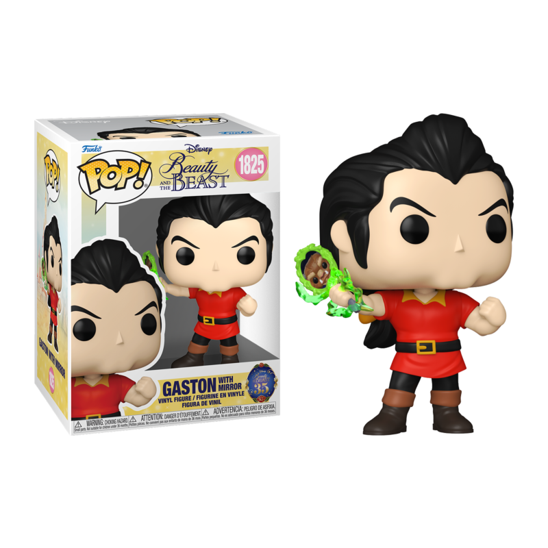 La bella y la bestia Figura POP! Disney Vinyl Gaston w/Mirror 9 cm
