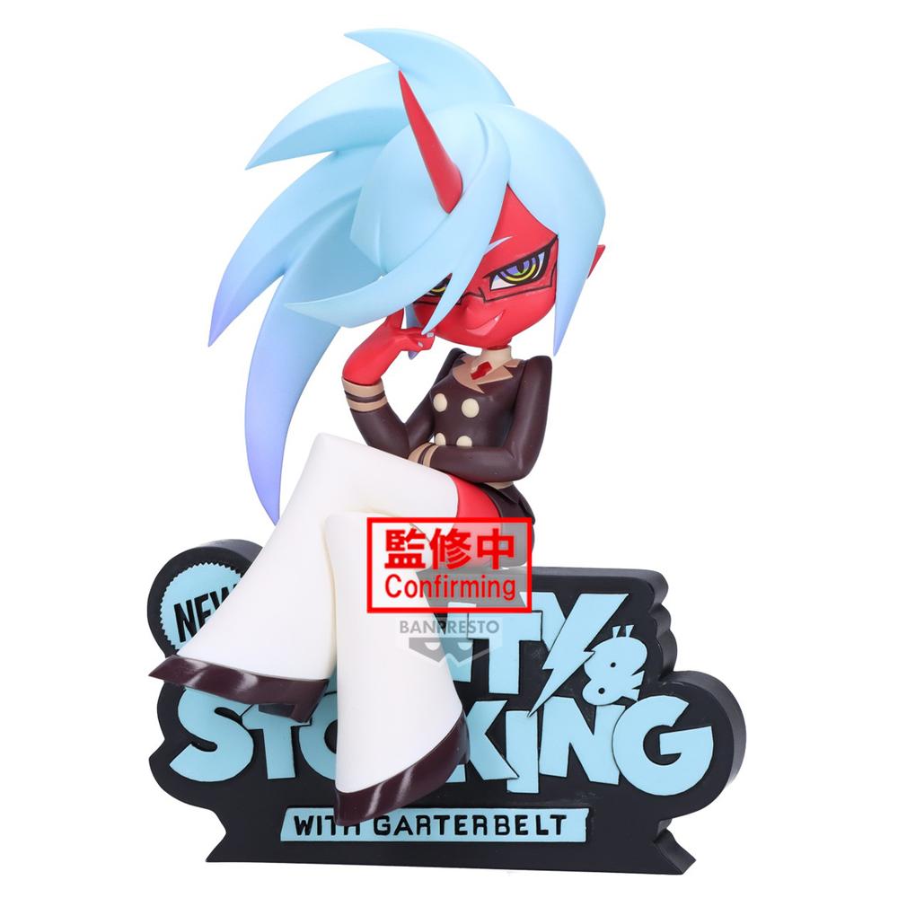 Figura banpresto new panty & stocking with garterbelt monitor top figz kneesocks 12 cm