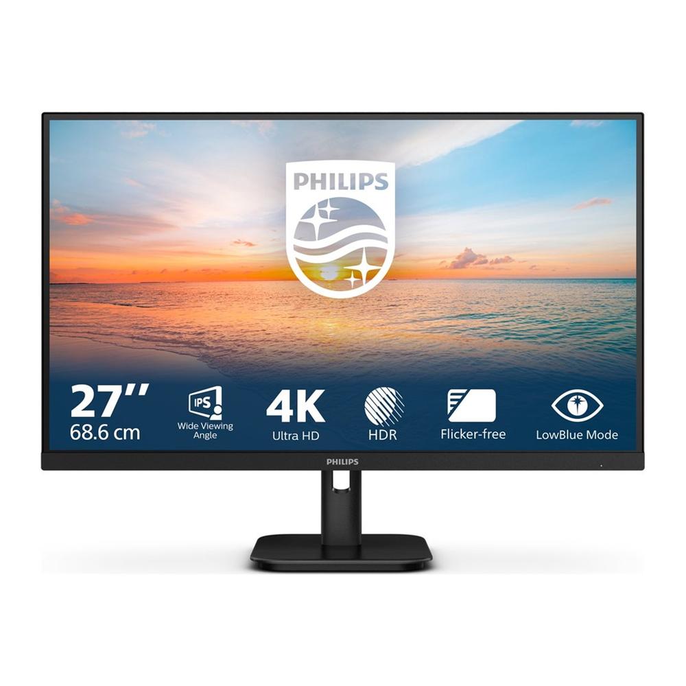 Monitor led 27 pulgadas philips 27e1n1800a - 00 ips -  4k uhd -  dp -  hdmi -  60hz -  4ms -  vesa 100x100