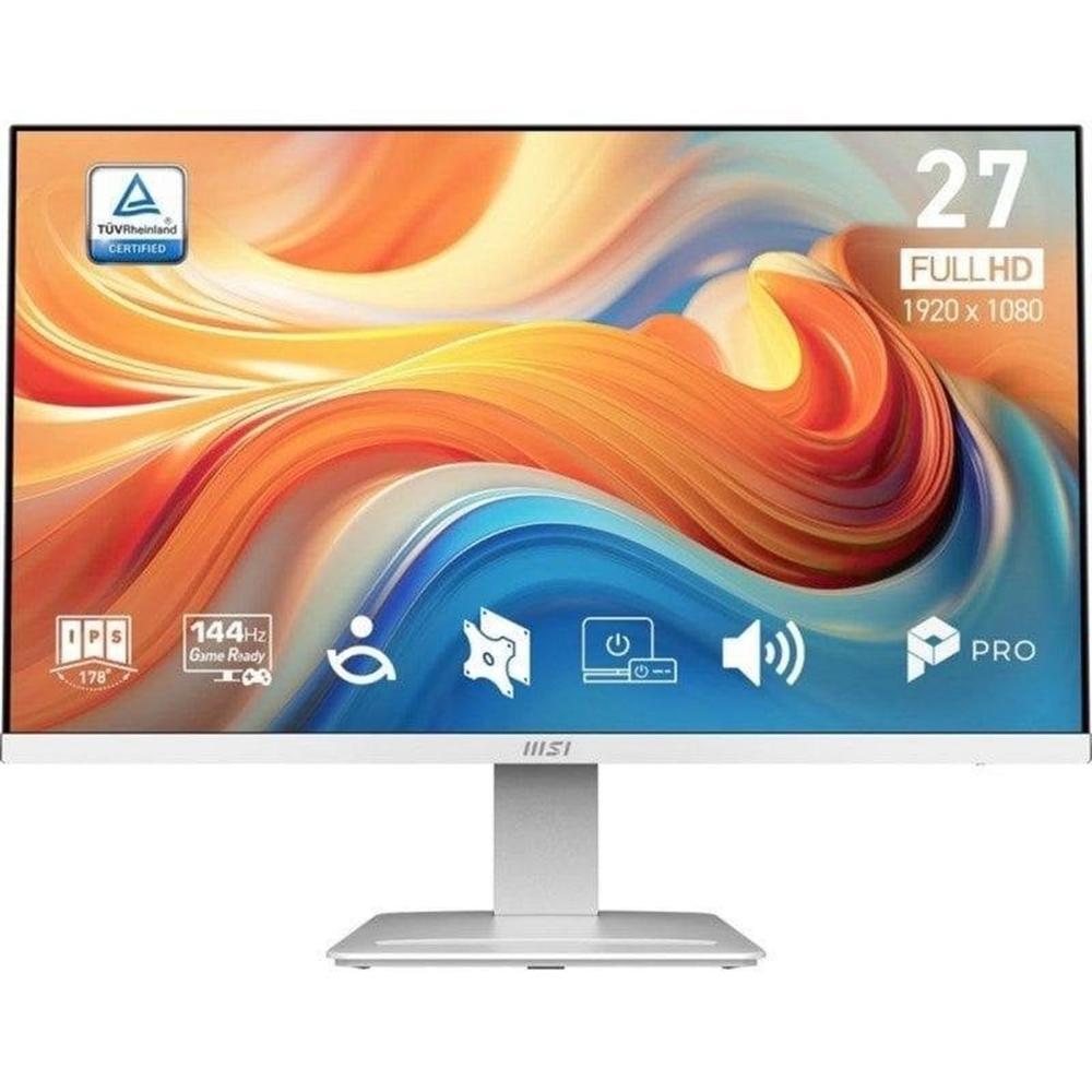 Monitor led 27 pulgadas msi mp273w e14a ips -  fhd -  dp -  hdmi -  d - sub -  144hz -  1ms -  vesa 100x100 blanco Frikytopia