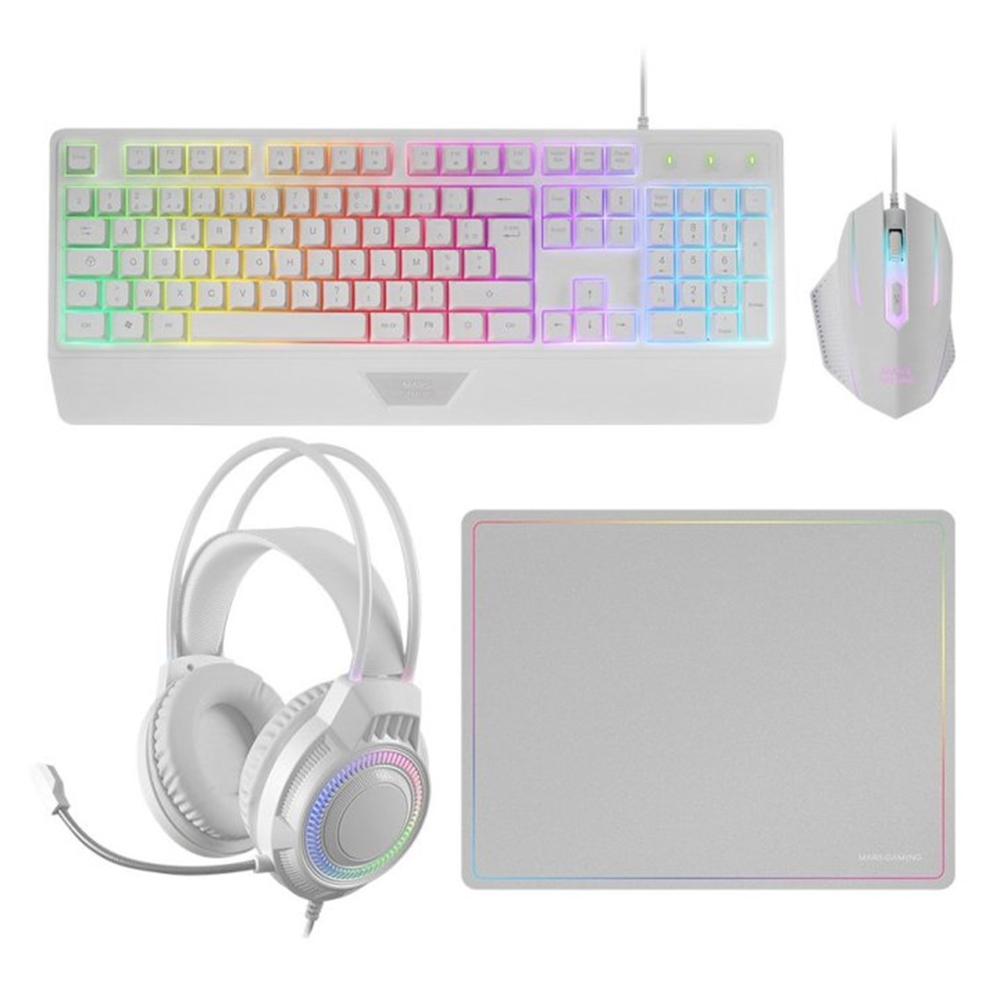 Kit mars gaming mcp124prowfr 4 en 1 blanco frances Frikytopia